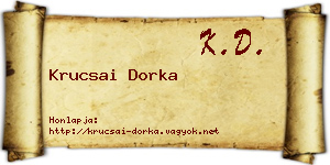 Krucsai Dorka névjegykártya